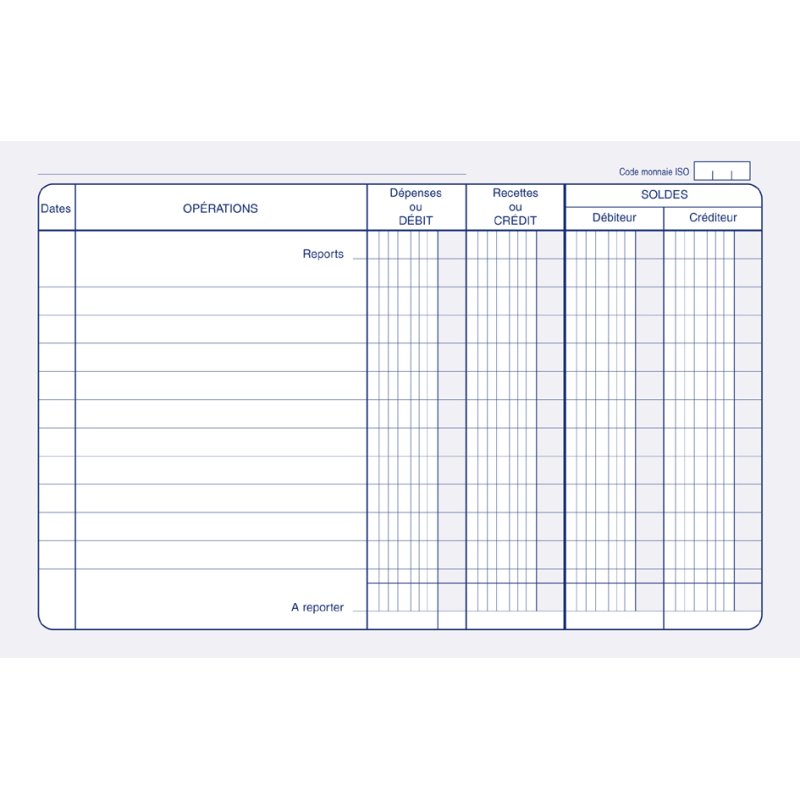 ELVE carnet de positionnement, 114 × 156 mm, 80 pages, bleu